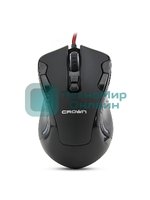 Мышь проводная Crown Gaming CMXG-804 черный, 2000 dpi, USB, кнопки - 9