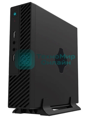 Компьютерный корпус Slim Case Powerman ME100S-BK front fan 4cm, 120W adapter, Mini ITX, VESA