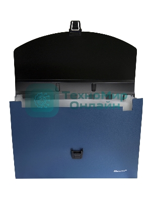 Папка-портфель Silwerhof Perlen 322716-02 6 отделений, A4, пластик, синий металлик