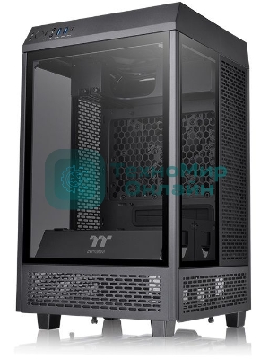 Компьютерный корпус Thermaltake The Tower 100 черный без БП ATX 2x120мм 2xUSB 3.0 1xUSB3.1 audio bott PSU