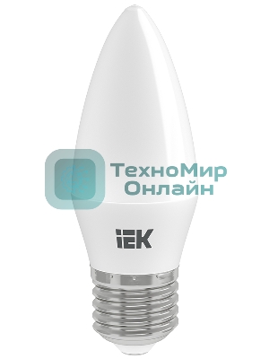 Лампа светодиодная LED 9Вт 230В 4000К E27 свеча LLE-C35-9-230-40-E27 IEK