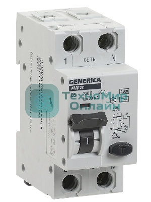 Выключатель автоматический дифференциального тока IEK MAD25-5-032-C-30 АВДТ 32 C32 - GENERICA