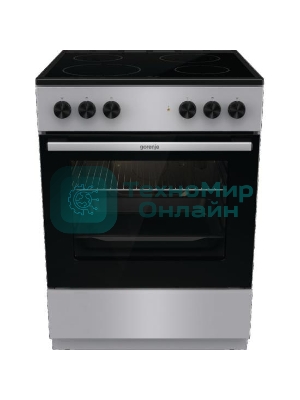Плита электрическая Gorenje GEC6A11SG серый, конфорок 4 электрических, духовка 65 л, 60 см x 85 см x 60 см