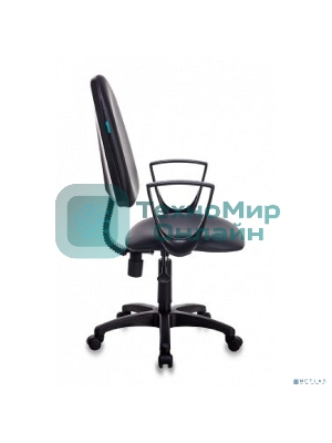 Кресло Бюрократ CH-1300N/OR-16 черный, экокожа, 120 кг, механизм качания