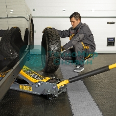 Домкрат гидравлический подкатной Denzel 3 т, 85-610 мм, быстрый подъем, низ. подхват, проф, SUV