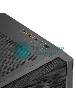 Компьютерный корпус без блока питания PCCooler C3D510 BK, Mesh Mid Tower, черный, TG, 0.7 SPCC, no fans E-ATX, ATX, mATX, mITX 170/390/205mm 2x2.5