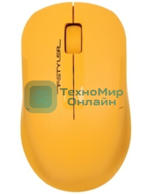 Мышь беспроводная A4Tech Fstyler FG15C Air2 желтый, 1200 dpi, радиоканал, USB, кнопки - 3