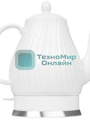 Электрочайник Centek CT-0064 белый, 2.0 л, 2150 Вт, скрытый нагревательный элемент