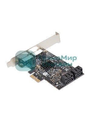 Контроллер ExeGate EXE-504 PCI-E 2.0, SATA3 RAID, 4 int+2 ext (OEM)