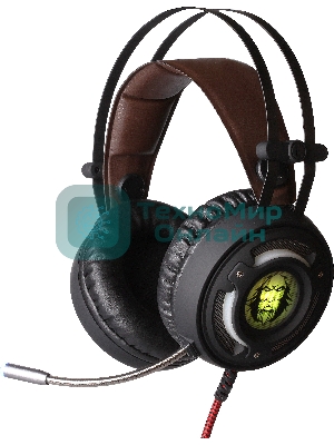 Гарнитура QUMO Atlantis чёрный, проводная, USB, подсветка