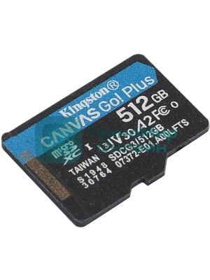 Флеш карта Kingston microSD 512GB microSDXC Class 10 UHS-I U3 V30 Canvas Go Plus 170MB/s