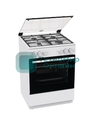 Плита комбинированная Gorenje GK6A20WF белый, конфорок 4 газовых, духовка 65 л, 60 см x 85 см x 60 см