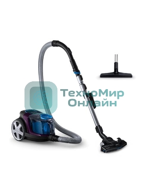 Пылесос Philips FC9333/09 фиолетовый, 750/900 Вт, уборка сухая, пылесборник контейнер, 1.5 л