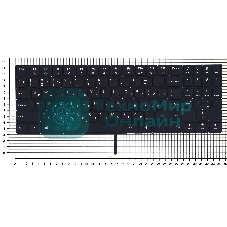 Клавиатура для ноутбука Lenovo Legion Y520 Y520-15IKB черная без рамки, белый подсветка