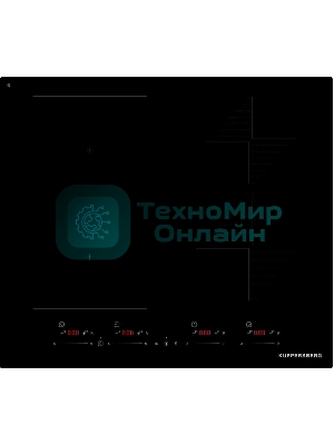 Варочная панель Kuppersberg ICI 616 60 см, индукция, High-Tech, inverter, прямой край, 9 уровней мощности, бустер, Stop and Go, Bridge zone, автоматическое отключение, таймер, индикатор остаточного тепла, сенсорное/слайдерное управление, черный