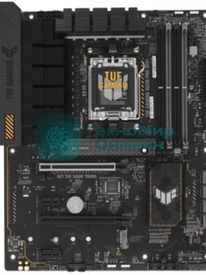 Материнская плата ASUS TUF GAMING A620-PRO WIFI, AM5, AMD A620, 4xDDR5, 4xSATA, 2xM.2, 1xPCI-E 4.0 x16, 1xPCI-E 3.0 x16, 2xPCI-E x1, 1xHDMI, 1xDP, 1x 2.5Gb LAN, 3xUSB-A 2.0, 2xUSB-A 3.2 Gen 2, 1xUSB-C 3.2 Gen 1, 5x3.5 мм, 7.1, ATX