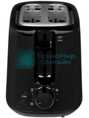 Тостер Philips HD2581/90 черный, 830 Вт, 2 слота
