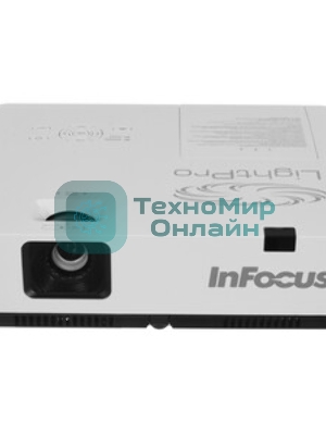 Проектор INFOCUS IN1036 3LCD, 5000 lm, WXGA, 1.371.65:1, 50000:1, (Full 3D), 16W, 2хHDMI 1.4b, VGA in, CompositeIN, 3,5 audio IN, RCAx2 IN, USB-A, VGA out, 3,5 audio OUT, RS232, Mini USB B serv, RJ45, 3,3 кг