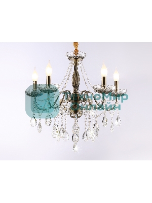 Светильник Ambrella light TR4949/5 SB/CL бронза/прозрачный E14/5 max 40W D620*585