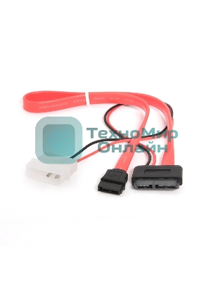 Кабель Gembird/Cablexpert Combo miniSATA, molex+SATA/miniSATA, 6pin+7pin, (длина инт-35 см, пит-30 см)