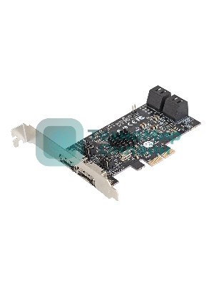 Контроллер ExeGate EXE-504 PCI-E 2.0, SATA3 RAID, 4 int+2 ext (OEM)