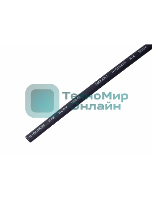 Трубка термоусадочная Rexant 6.0/2.0 1м с клеев. подсл. черный