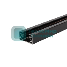 Шинопровод однофазный с кабельным вводом и заглушкой для трековых светильников Rexant 1 м черный