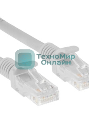 Патч-корд LSZH UTP Cablexpert PP31-1.5M cat.5e, 1.5м, литой, многожильный, серый