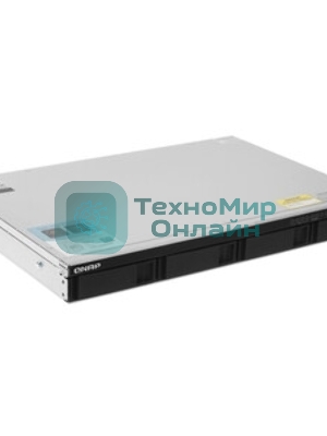 Сетевое хранилище SMB QNAP TS-464eU-8G NAS 4 HDD trays, rackmount 1U, 1 PSU. 4-core Intel Celeron N5105/N5095 2.0-2.9 GHz, 8 Gb RAM, 2x2.5GbE, 2xUSB 3.2 Gen 2 (10Gbps), 2xUSB 2.0, 1xHDMI, 2xM.2 PCIe Gen 3 x1 slots, W/o rail kit RAIL-B02
