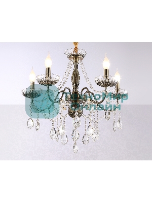 Светильник Ambrella light TR4949/5 SB/CL бронза/прозрачный E14/5 max 40W D620*585