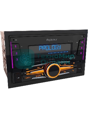 Автомагнитола Prology PRM-120, 2 DIN, Bluetooth, USB Type-A, AUX, пульт ДУ