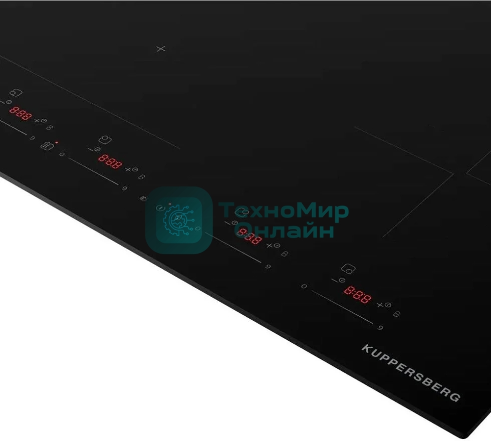 Варочная панель Kuppersberg ICI 616 60 см, индукция, High-Tech, inverter, прямой край, 9 уровней мощности, бустер, Stop and Go, Bridge zone, автоматическое отключение, таймер, индикатор остаточного тепла, сенсорное/слайдерное управление, черный