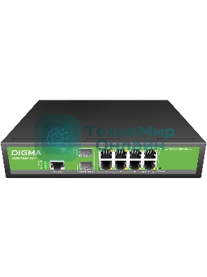 Коммутатор Digma DSW708G-2S-T (L2+) 8x1 Гбит/с 2SFP управляемый