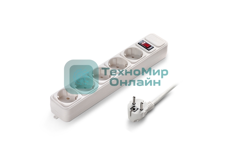 Сетевой фильтр Exegate SP-5-3W (5 розеток, 3 м, евровилка, белый)