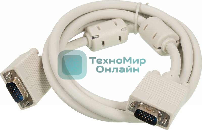 Кабель VGA 1.8м Ningbo SVGA 15M/15M феррит.кольца, CAB016S-06F