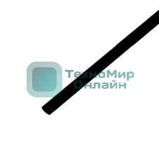 Трубка термоусадочная Rexant 12.0/6.0 1м черный