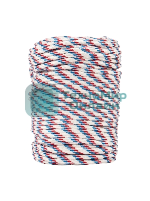 Фал плетеный Сибртех полипр. 24-прядный с полипр. серд. 10 мм, бухта 100 м, 700 кгс