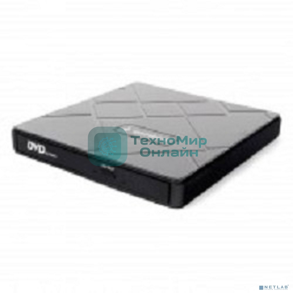 Оптический привод внешний со встроенным кардридером и хабом Gembird DVD-USB-04 пластик, черный