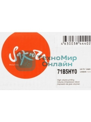Картридж Sakura 71B5HY0 для Lexmark CS417dn/CS517de/CX417de/CX517de, желтый, 3500 к.