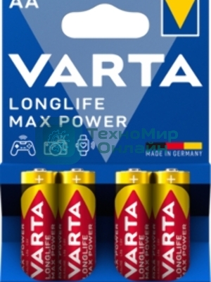 Батарея Varta LongLife Max Power Alkaline LR6 BL5+3 AA (8шт) блистер