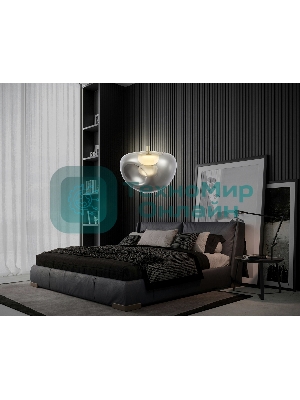 Подвесной светодиодный светильник Ambrella light LH12001 BK/GD/SM черный/золото/дымчатый 6W 3000K D180*145