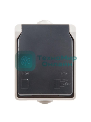 Розетка IEK Форс РСб20-3-ФСр1м с/з открытой установки