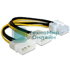 Разветвитель питания Gembird CC-PSU-81, 2хMolex->PCI-Express 8pin, для подключения в/к PCI-Е (8pin) к б/п ATX