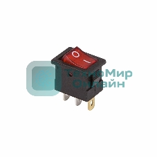Выключатель клавишный Rexant 12V 15А (3с) ON-OFF красный с подсветкой Mini