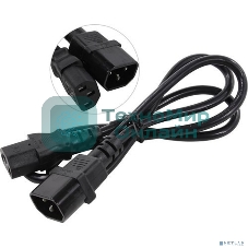 Кабель монитор-компьютер (UPS->уст-во) ExeGate Power EC-1P (С13->С14) VDE-250V-3*0,75-CU, 10A, 1м