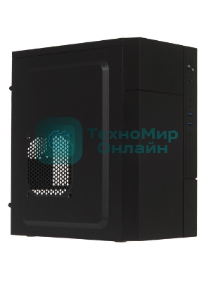 Компьютерный корпус с блоком питания 450Вт. Сase Forza mATX, 450W, 2xUSB 3.0, Black, w/o FAN, 12 см fan PSU, power cord