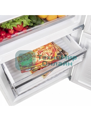 Холодильник Maunfeld MFF1857NFW белый мат. инвертер двухкамерный 336/117л морозилка снизу