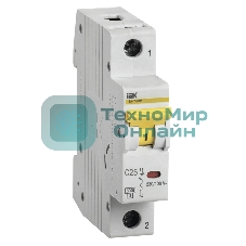 Выключатель автоматический однополюсный ВА47-60M 1Р 25А 6кА С MVA31-1-025-C IEK