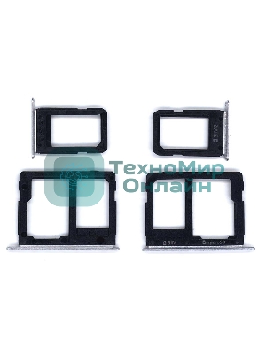 Лоток для SIM-карты Samsung Galaxy A7 (A710F) -2 SIM белый