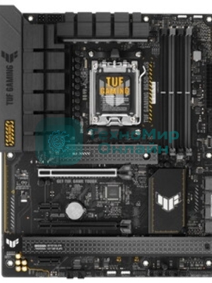 Материнская плата ASUS TUF GAMING B650-PLUS, AM5, AMD B650, 4xDDR5, 4xSATA, 3xM.2, 1xPCI-E 4.0 x16, 1xPCI-E 4.0 x4, 2xPCI-E x1, 1xHDMI, 1xDP, 1x 2.5Gb LAN, 2xUSB-A 3.2 Gen 2, 1xUSB-A 3.2 Gen 2x2, 1xUSB-C 3.2 Gen 2, 5x3.5 мм, 7.1, ATX